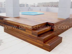 Parquets Marín tarima escalera